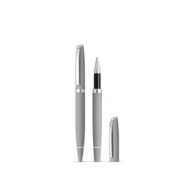 ASTRA PLUS, metal ball pen and roller pen set, gray