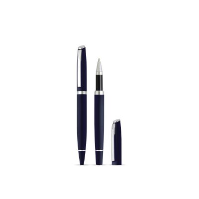 ASTRA PLUS, metal ball pen and roller pen set, blue