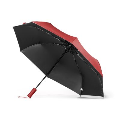 ALLEGRO,  foldable windproof umbrella with auto open/close function, red