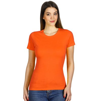MASTER LADY, women´s t-shirt, 100% cotton, slim fit, orange