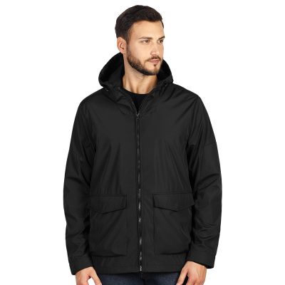 PACIFIC, softshell hooded jacket, black