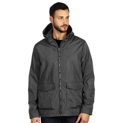 PACIFIC, softshell hooded jacket, ash
