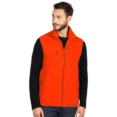POLARIS VEST, unisex polar fleece vest, orange